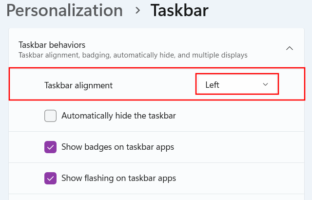 How to make Windows 11 taskbar look like Windows 10 taskbar