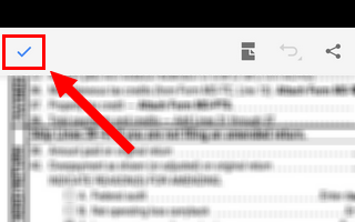 Le bouton d'enregistrement du fichier PDF dans l'application Adobe Acrobat Reader sur Android