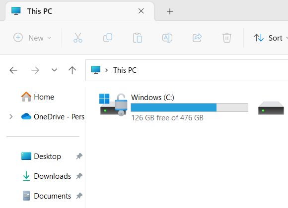 This PC in File Explorer
