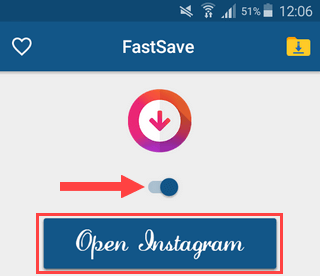 turn fastsave on and open instagram