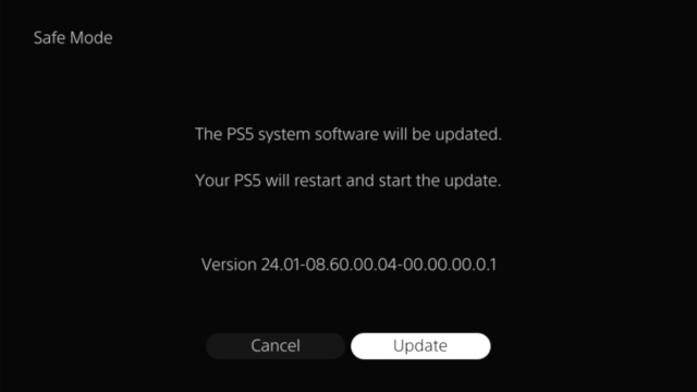 Update system software on PS5