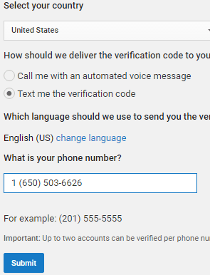 Youtube verify account without phone