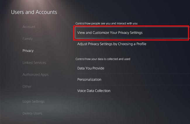 View and Customize Your Privacy Settings on the PlayStation 5