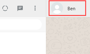 View contact info on WhatsApp Web