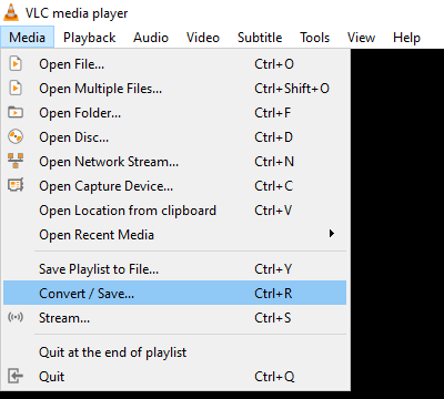 VLC Convert/Save