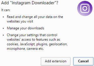 web browser extension permissions