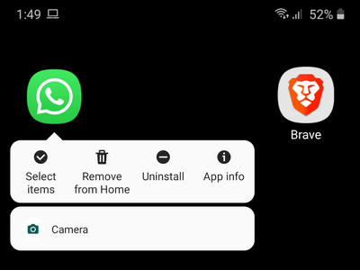 WhatsApp app options