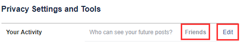 Who can see your future posts setting on Facebook