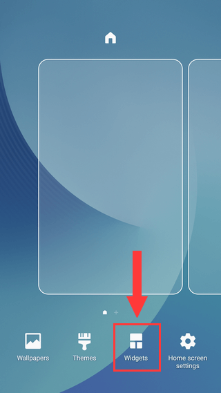 Widgets on Samsung Galaxy