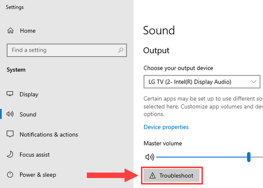 windows 10 sound troubleshooter