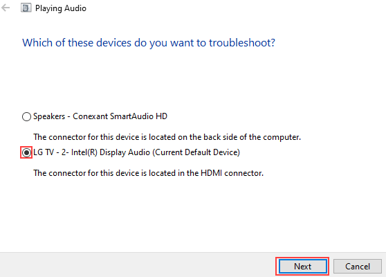 windows 10 sound troubleshooter