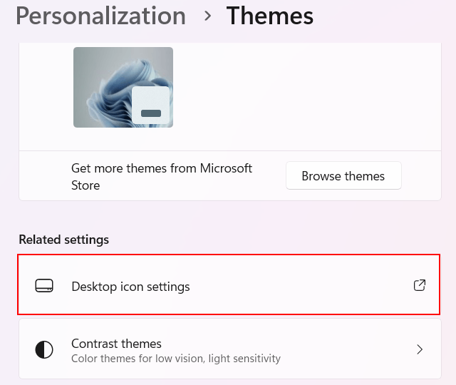 Windows 11 desktop icon settings