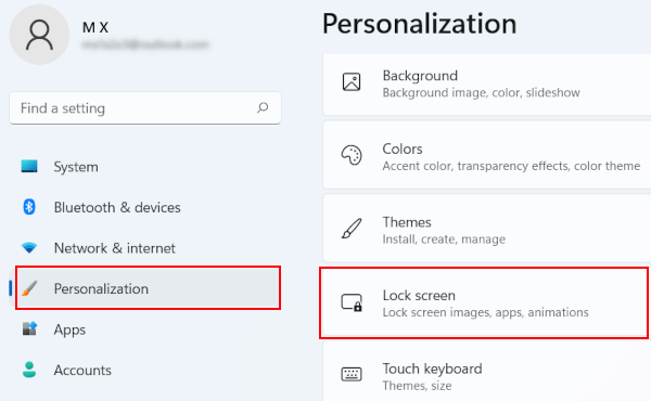 Windows 11 lock screen settings