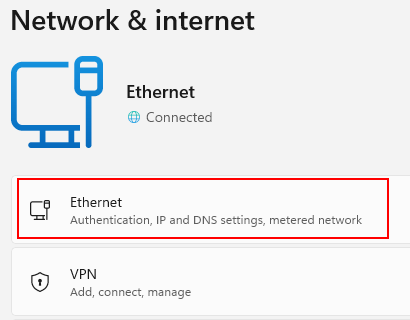 Windows 11 network settings