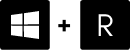 Windows + R keyboard keys