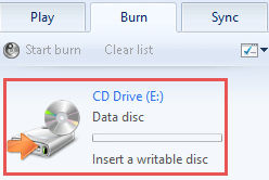 windows media player 12 burn mode