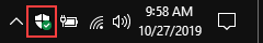 Windows Security icon in system tray
