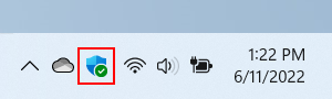 Windows Security system tray icon