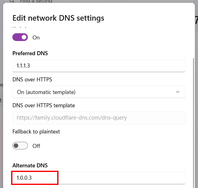 Alternate DNS