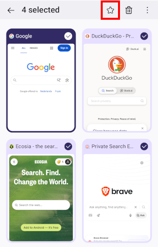 Bookmark all open tabs at once in Firefox mobile