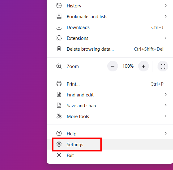 Brave browser settings