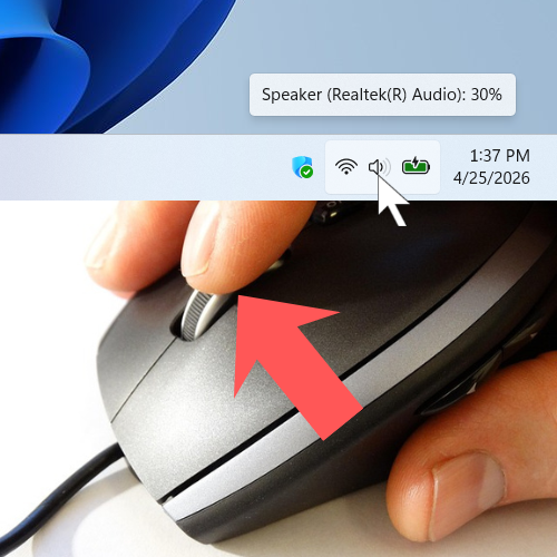 Change volume in Windows 11 without ding sound