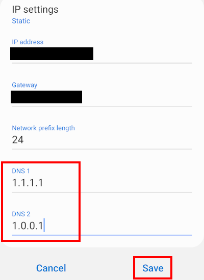 Change Wi-Fi settings to access blocked websites on older Android devices