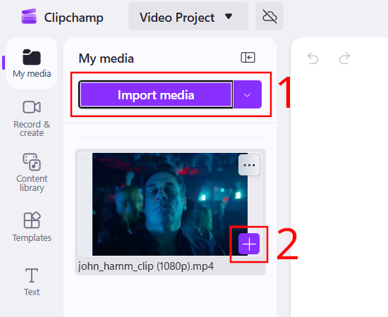 Import a video and add it to the timeline in Clipchamp