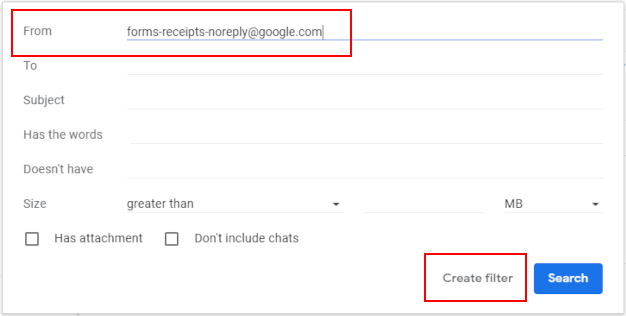 Create a filter in Gmail