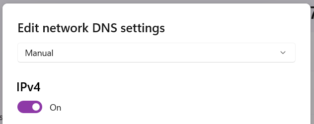 Enable IPv4