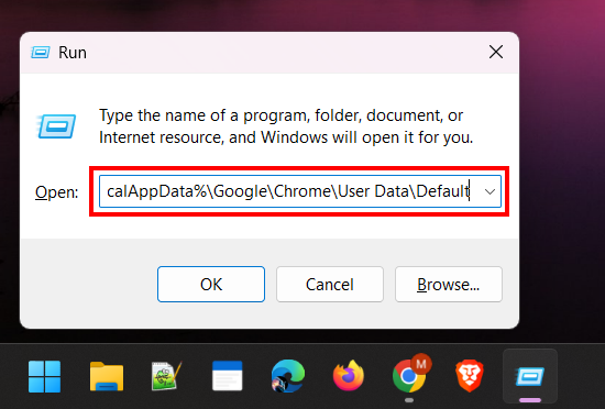 Find browser bookmarks in File Explorer