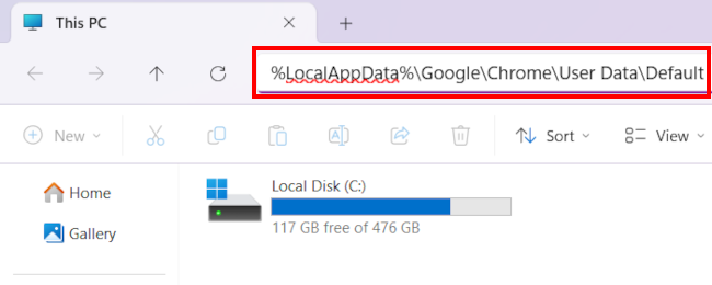 Find browser bookmarks in File Explorer