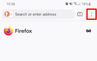 Firefox for Android menu button
