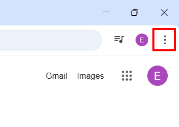 Google Chrome menu button