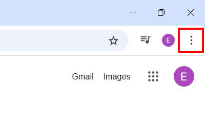 Google Chrome menu button