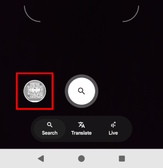 Google Lens photo picker button