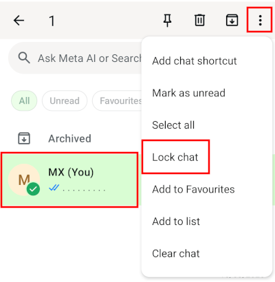 How to lock a WhatsApp chat on Android