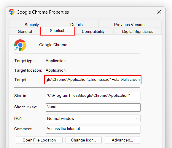 How to make your web browser always open in full screen