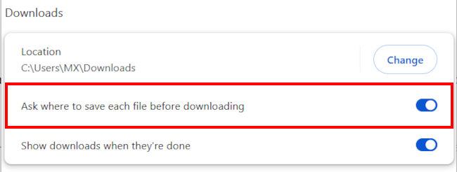 Make Chrome, Edge, and Brave ask where to save downloads