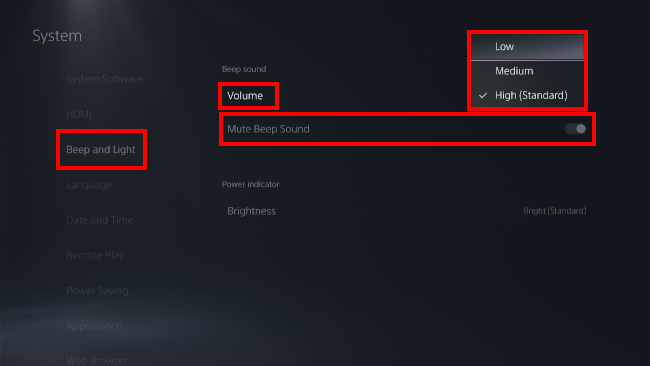 Mute or lower the PS5 startup beep sound