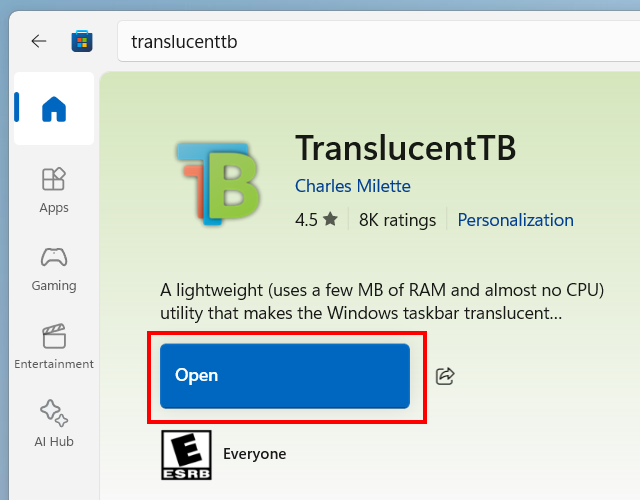 open translucenttb