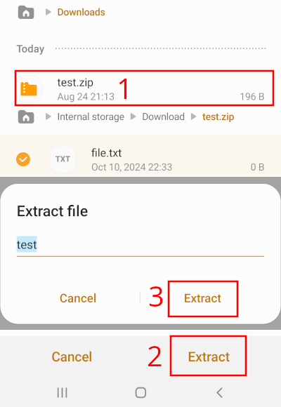 Open ZIP files on a Samsung Galaxy phone or tablet using the My Files app