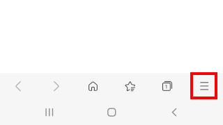 Samsung Internet menu button