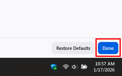 Save toolbar customization
