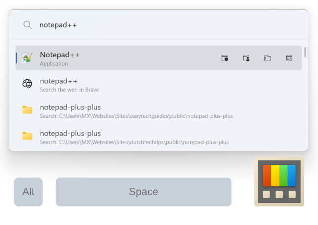 Search for apps and files using Microsoft PowerToys