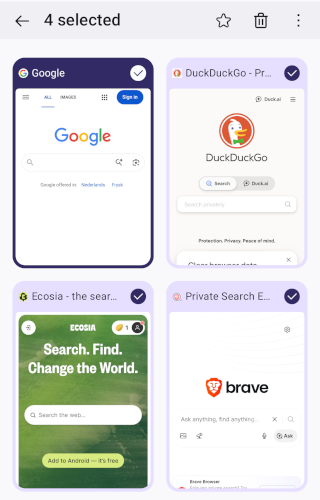 Select all tabs in Firefox mobile