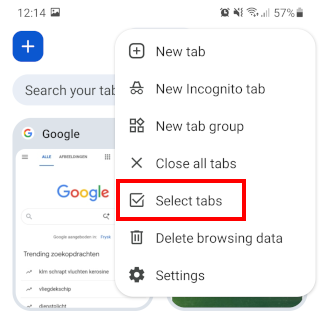 Select tabs