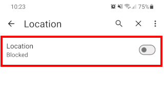 Stop websites from asking for your location in Brave on Android