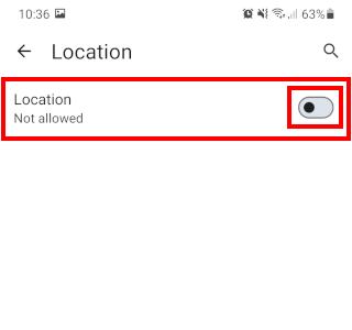 Stop websites from asking for your location in Microsoft Edge on Android