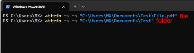 How to unhide a file or folder in Windows using CMD